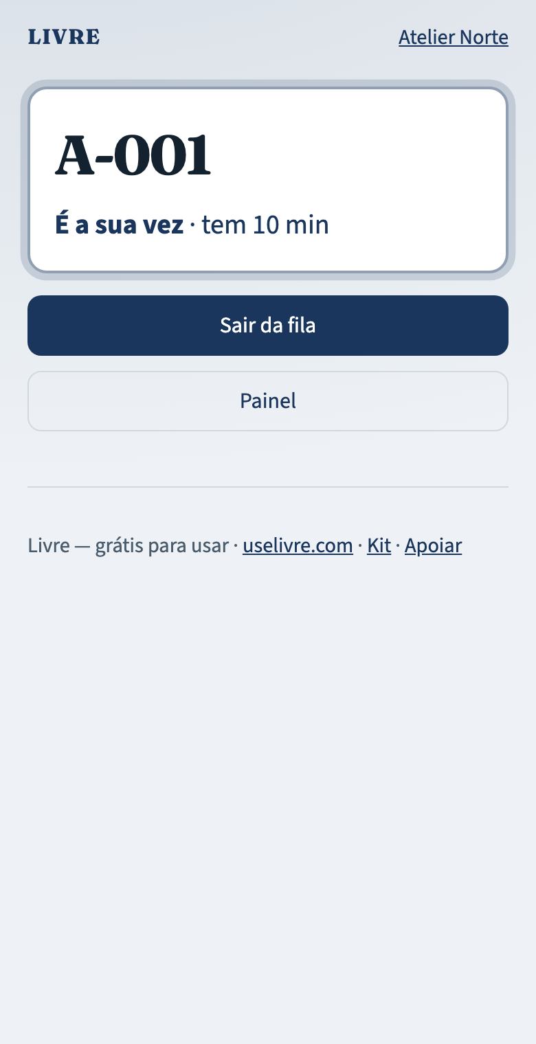 Telemóvel do cidadão: senha A-001, É a sua vez